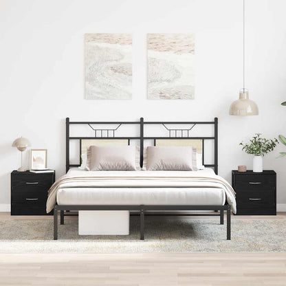 Nachttische 2Stk. Schwarz Eichen-Optik 40x30x40cm Holzwerkstoff