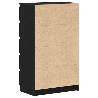 Schubladenschrank Schwarz Eichen-Optik 60x36x103 cm