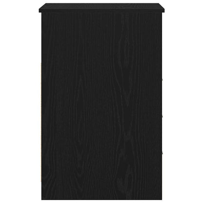 Schubladenschrank Schwarz Eichen-Optik 40x50x76cm Holzwerkstoff