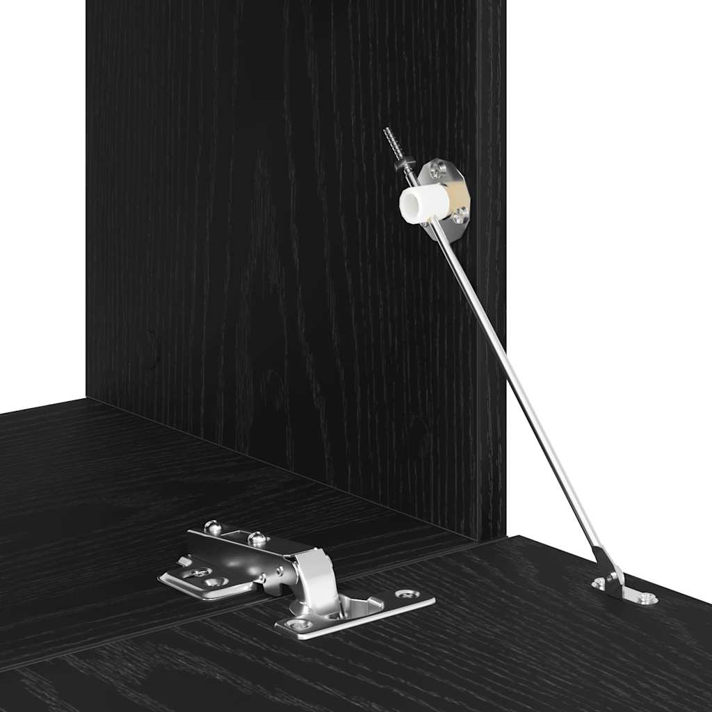 TV-Schrank Schwarz Eichen-Optik 120x30x30,5 cm Holzwerkstoff