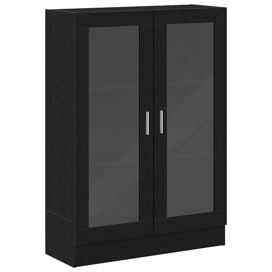Bücherschrank Schwarz Eichen-Optik 82,5x30,5x115 cm