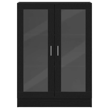 Bücherschrank Schwarz Eichen-Optik 82,5x30,5x115 cm