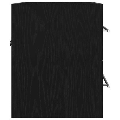 Waschbeckenunterschrank Schwarz Eichen-Optik 60x38,5x48 cm