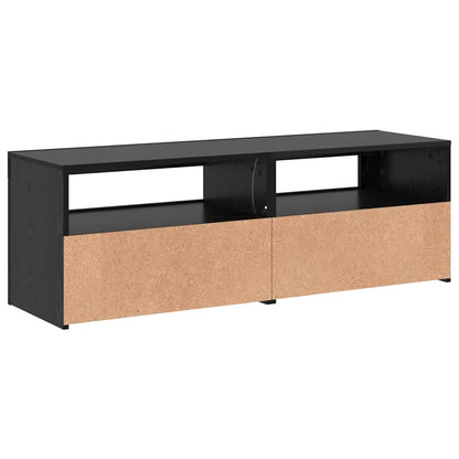 TV-Schrank mit LED-Leuchten Schwarz Eichen-Optik 120x35x40 cm