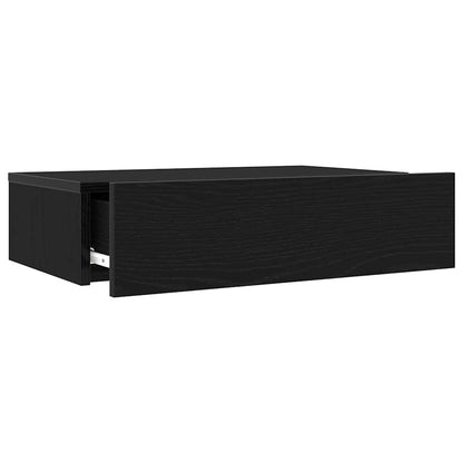TV-Schrank mit LED-Leuchten Schwarze Eiche 60 x 35 x 15,5 cm