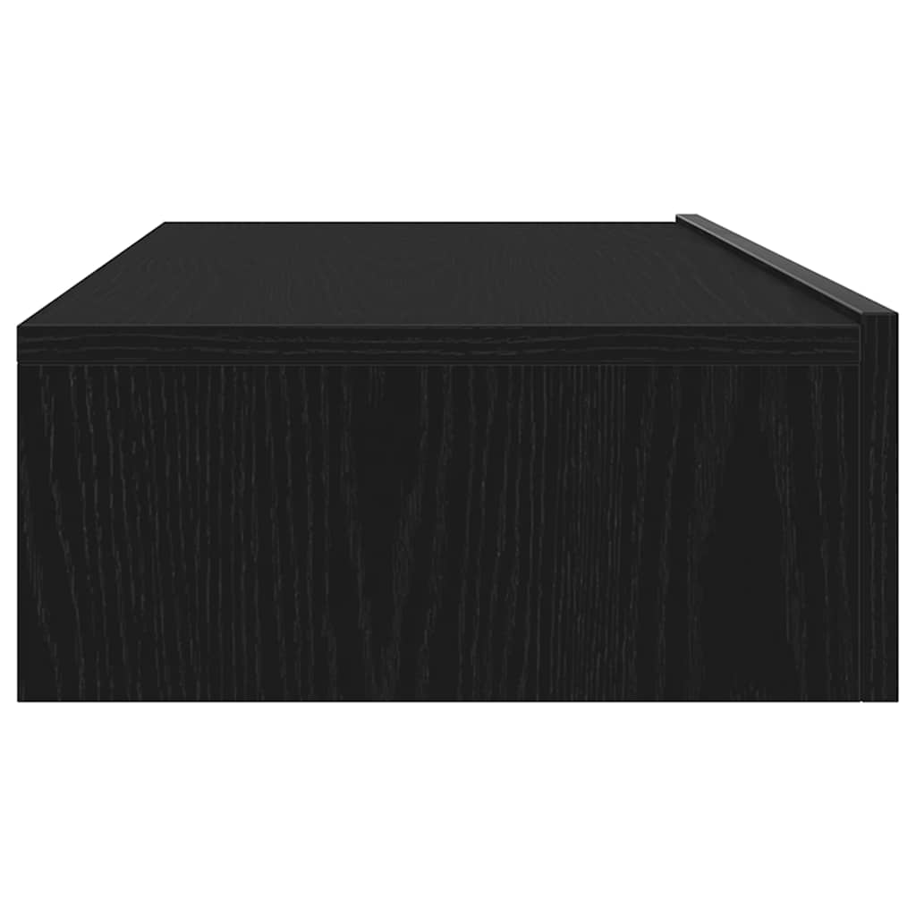 TV-Schrank mit LED-Leuchten Schwarze Eiche 60 x 35 x 15,5 cm