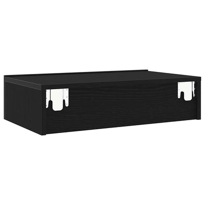 TV-Schrank mit LED-Leuchten Schwarze Eiche 60 x 35 x 15,5 cm