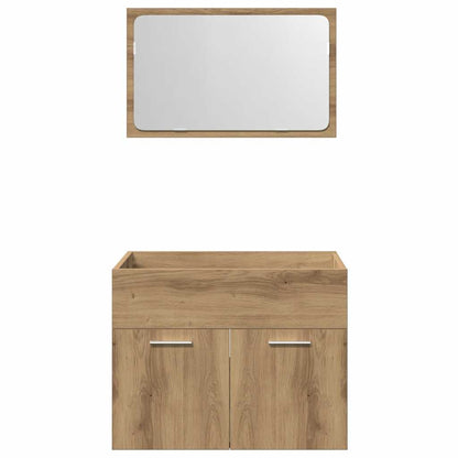 2-tlg. Badmöbel-Set Artisan-Eiche Holzwerkstoff