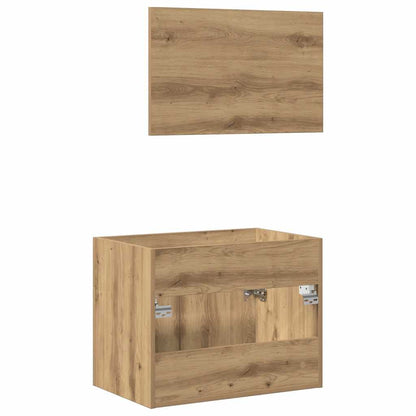 2-tlg. Badmöbel-Set Artisan-Eiche Holzwerkstoff