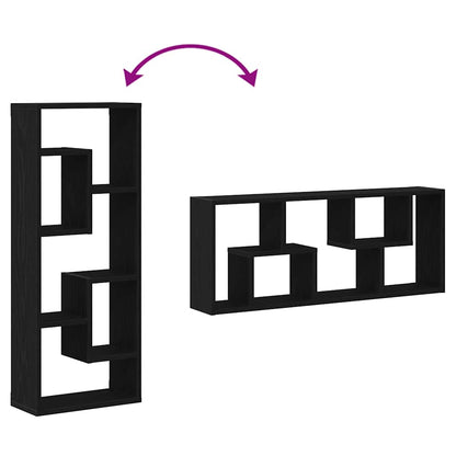 Wandregal Schwarze Eiche 36 x 16 x 90 cm Holzwerkstoff