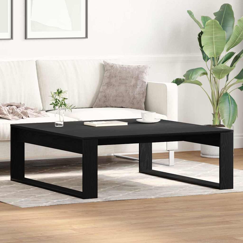 Couchtisch Schwarz Eichen-Optik 100 x 100 x 35 cm Holzwerkstoff