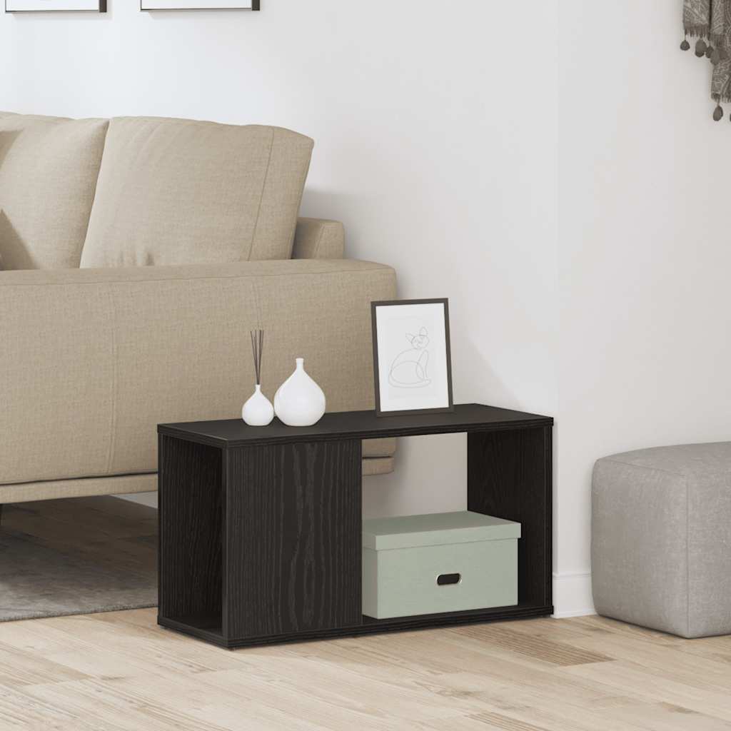 TV-Schrank Schwarz Eichen-Optik 60x24x32 cm Holzwerkstoff