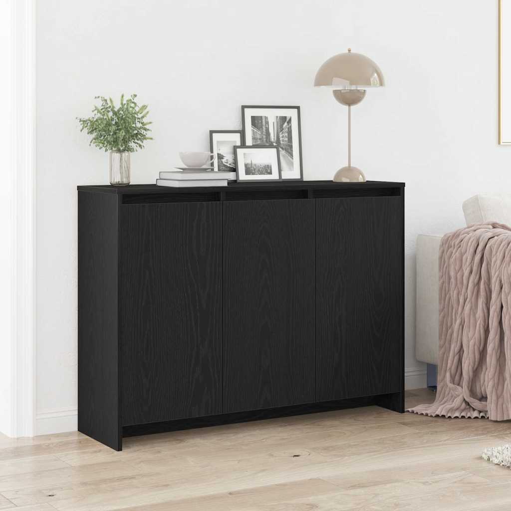 Sideboard Schwarz 102 x 33 x 75 cm Holzwerkstoff