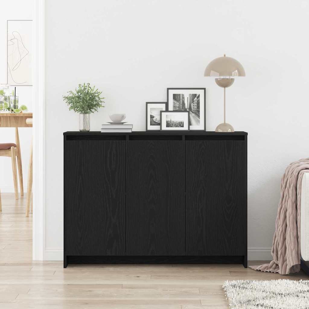 Sideboard Schwarz 102 x 33 x 75 cm Holzwerkstoff