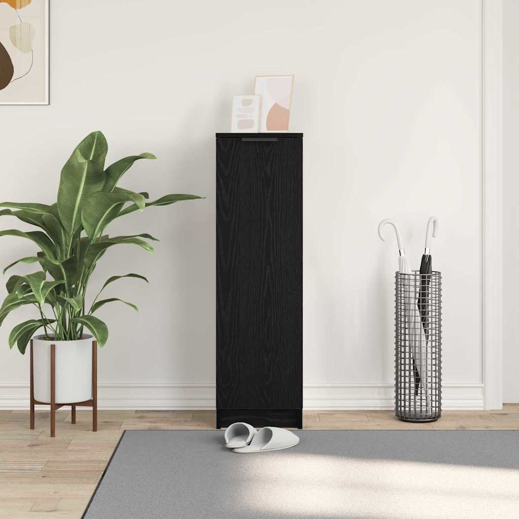 Schuhschrank Schwarze Eiche 29.5 x 35 x 101 cm Holzwerkstoff