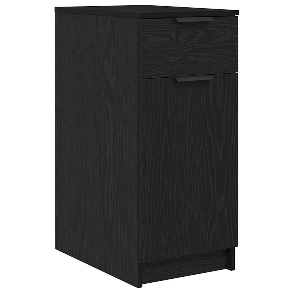Schreibtischschrank Schwarz Eichen-Optik 33 x 50 x 75 cm