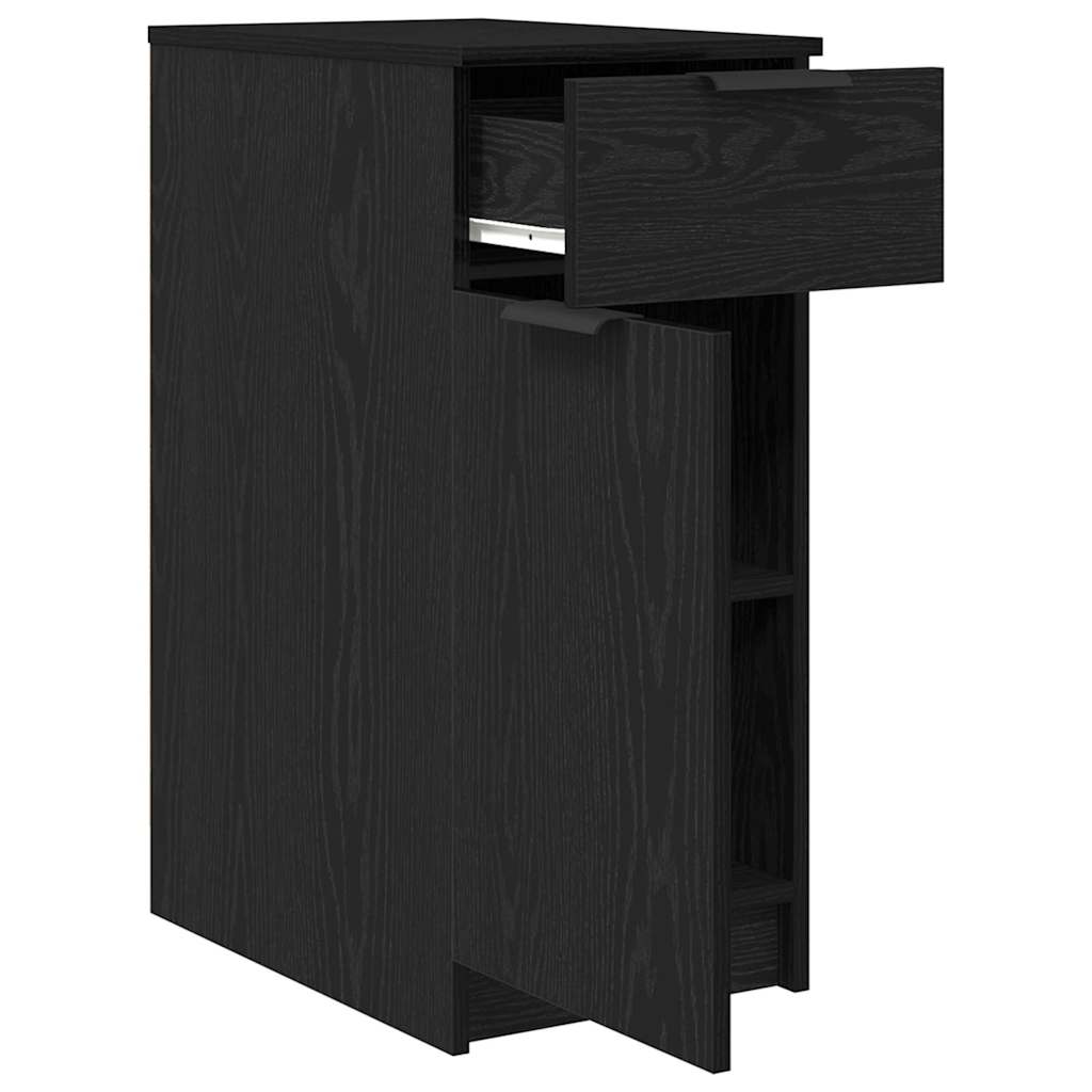 Schreibtischschrank Schwarz Eichen-Optik 33 x 50 x 75 cm