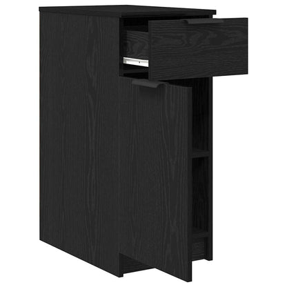 Schreibtischschrank Schwarz Eichen-Optik 33 x 50 x 75 cm