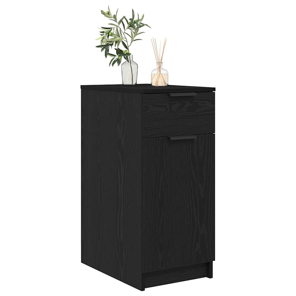 Schreibtischschrank Schwarz Eichen-Optik 33 x 50 x 75 cm