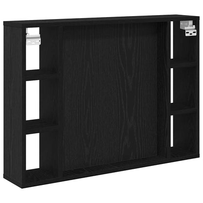 Spiegelschrank mit Regal Schwarz Eichen-Optik 76 x 15 x 55 cm