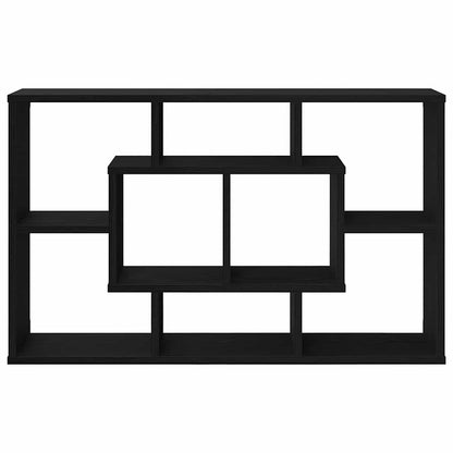 Wandregal Schwarz Eichen-Optik 85 x 16 x 52,5 cm Holzwerkstoff