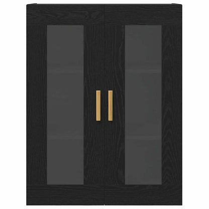 Wandschrank Schwarz Holz