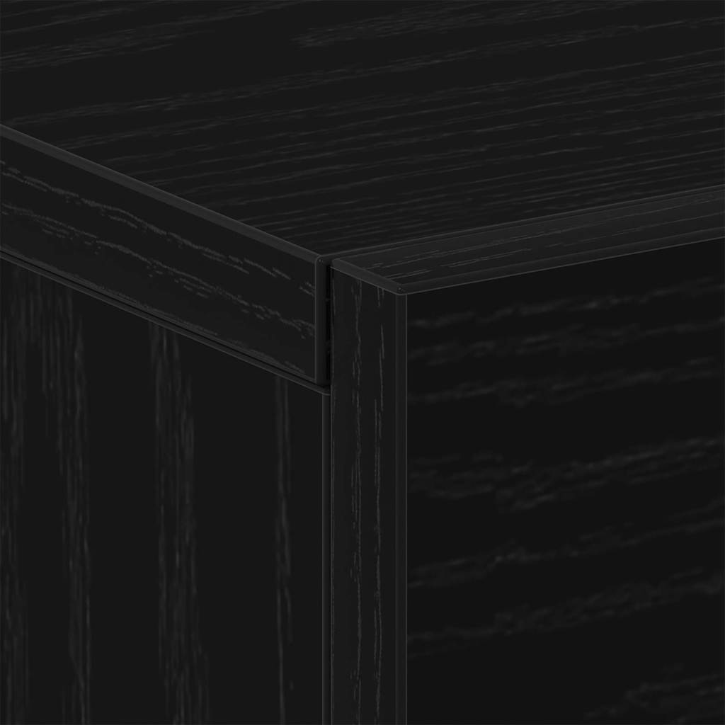 Wandmontierter Nachtschrank 2 pcs Schwarz Eichen-Optik