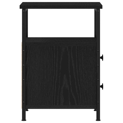 Nachttische 2 Stk. Schwarze Eiche 34x35,5x50 cm Holzwerkstoff