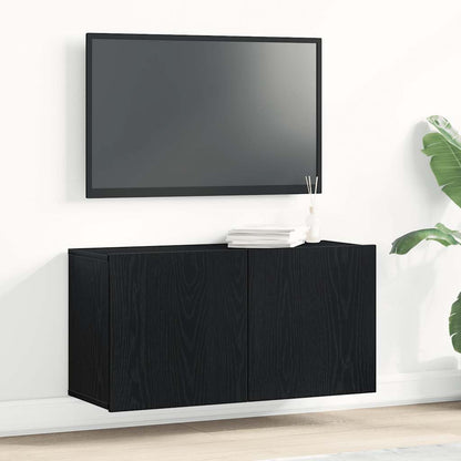 TV-Schrank Schwarze Eiche 80 x 30 x 41 cm Holzwerkstoff