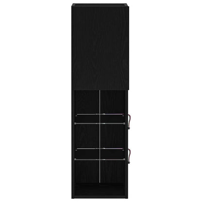 TV-Schrankset Schwarz Eichen-Optik 30,5 x 30 x 102 cm