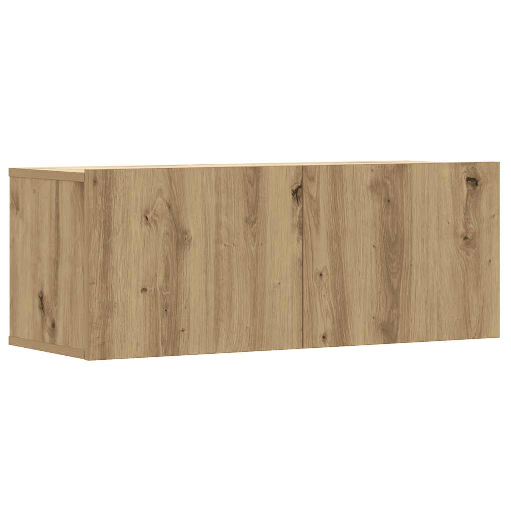 3-tlg. TV-Schrank-Set Wandmontage Artisan-Eiche Holzwerkstoff