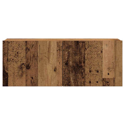 7-tlg. TV-Schrank-Set Wandmontage Altholz-Optik Holzwerkstoff