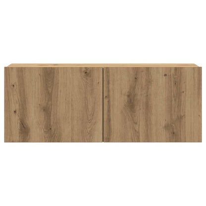 7-tlg. TV-Schrank-Set Wandmontage Artisan-Eiche Holzwerkstoff