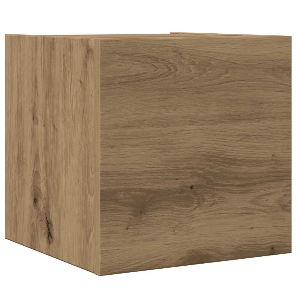4-tlg. TV-Schrank-Set Wandmontage Artisan-Eiche Holzwerkstoff