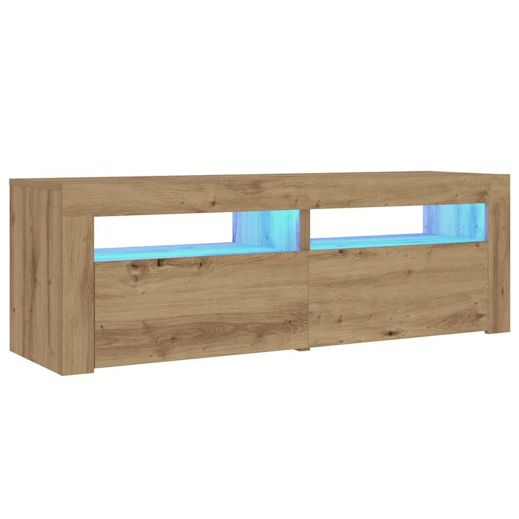 Nachttische 2 Stk. mit LEDs Artisan-Eiche 60x35x40 cm