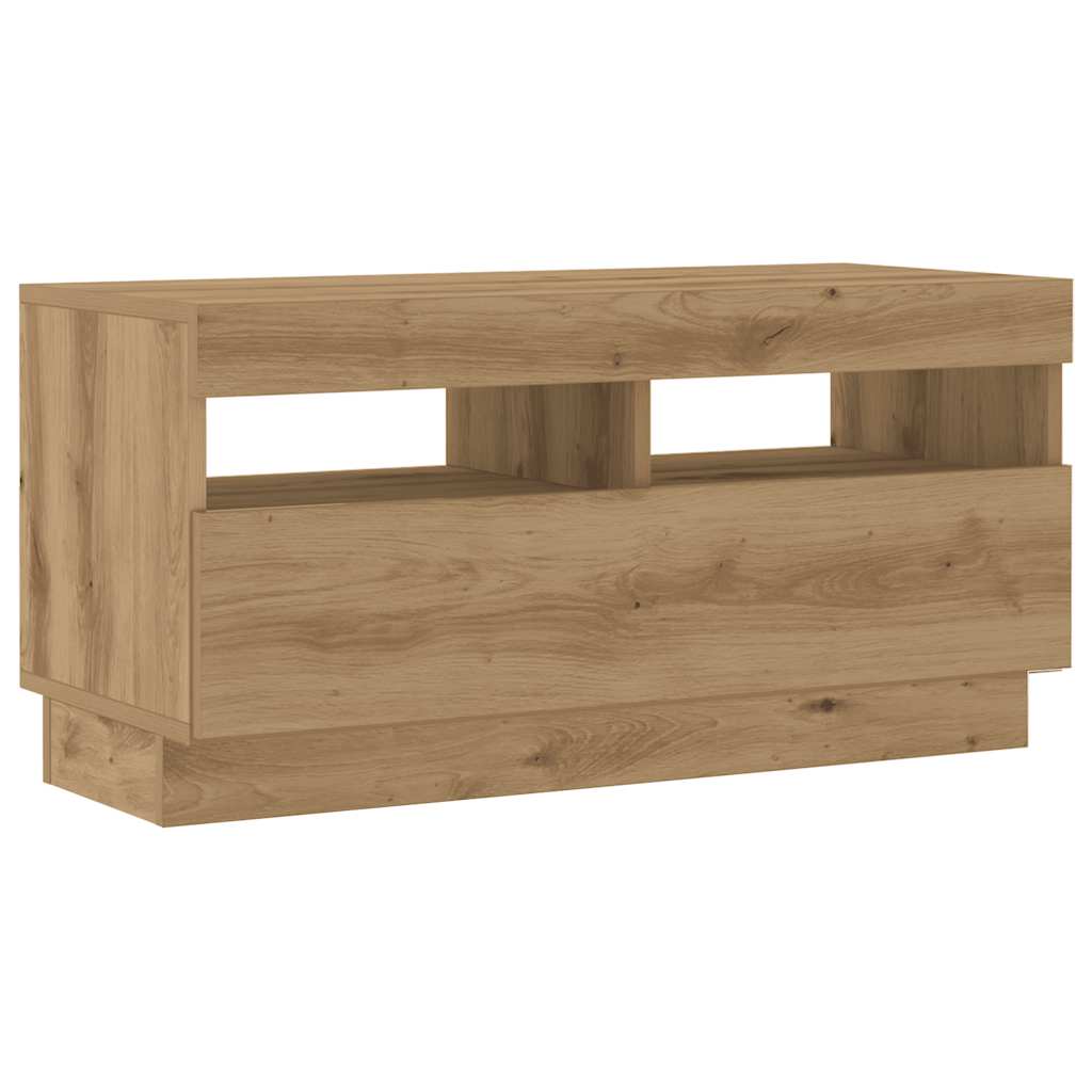 TV-Schrank mit LED-Leuchten Artisan-Eiche 180x35x40 cm