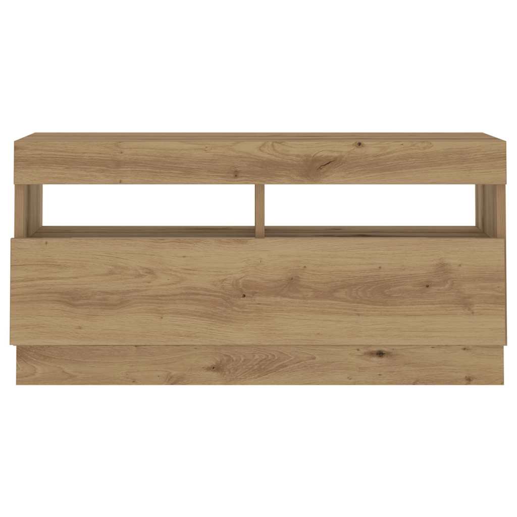 TV-Schrank mit LED-Leuchten Artisan-Eiche 260x35x40 cm