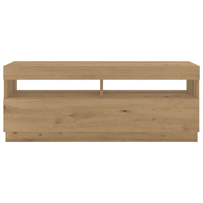 TV-Schrank mit LED-Leuchten Artisan-Eiche 300x35x40 cm