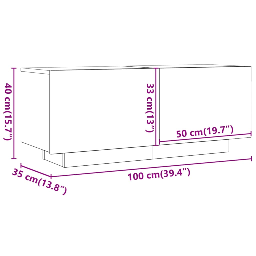 Nachttisch Altholz-Optik 100x35x40 cm Holzwerkstoff