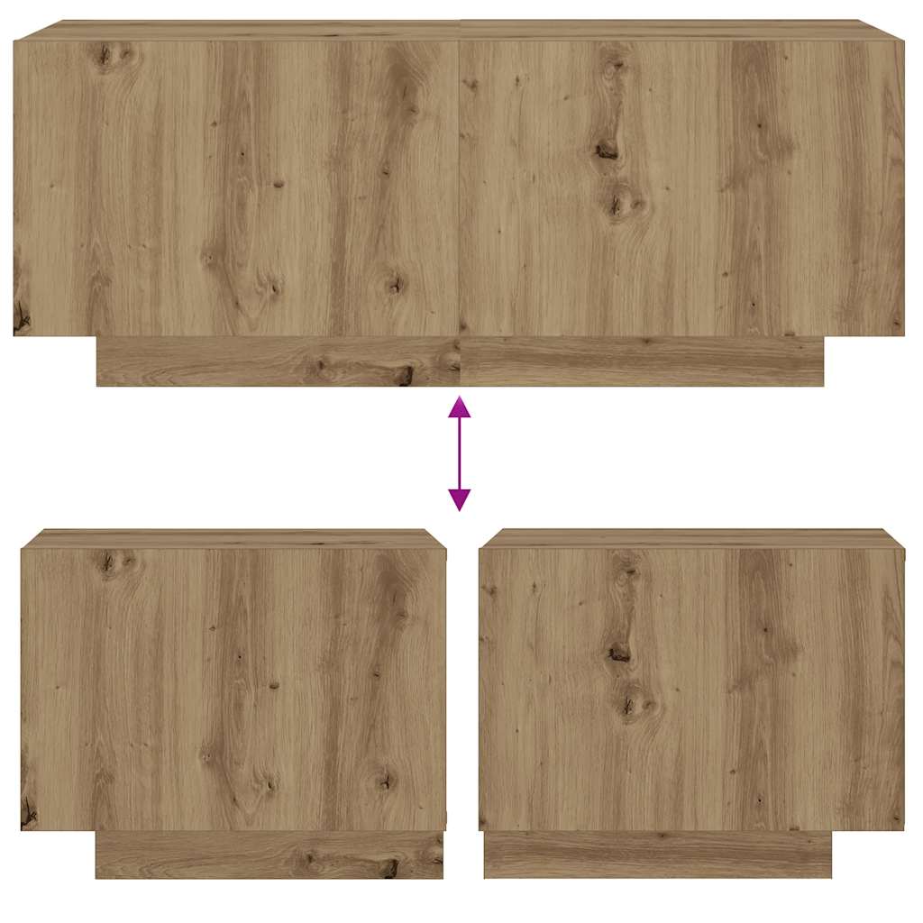 Nachttisch Artisan-Eiche 100x35x40 cm Holzwerkstoff