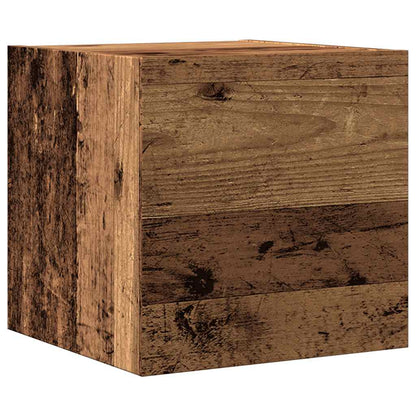 5-teiliges TV-Schrank-Set Wandmontage aus altem Holz