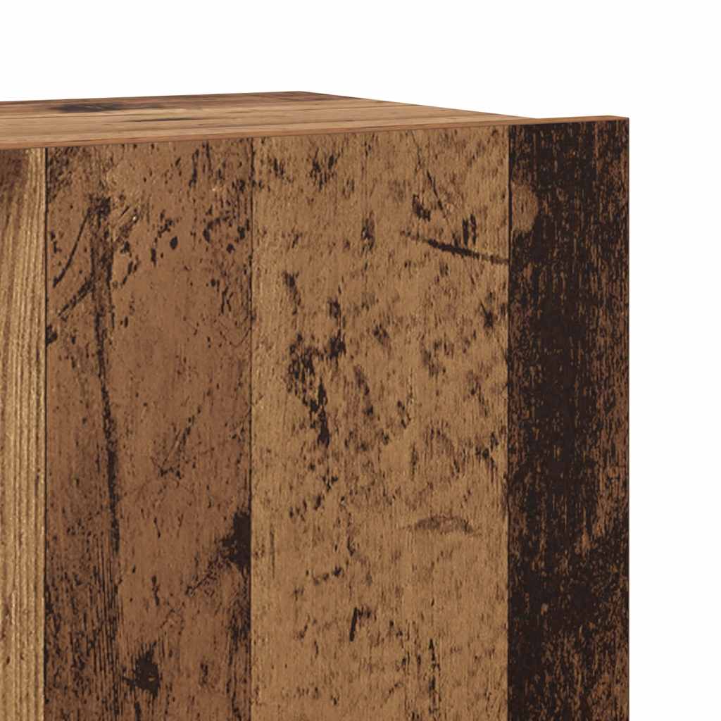 7-tlg. TV-Schrank-Set Wandmontage Altholz-Optik Holzwerkstoff