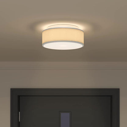 Deckenlampe Grau 30 x 13.5 cm Stoff
