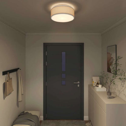 Deckenlampe Grau 38 x 13.5 cm Stoff