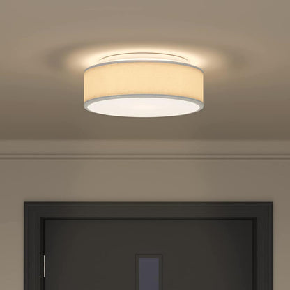 Deckenlampe Grau 38 x 13.5 cm Stoff