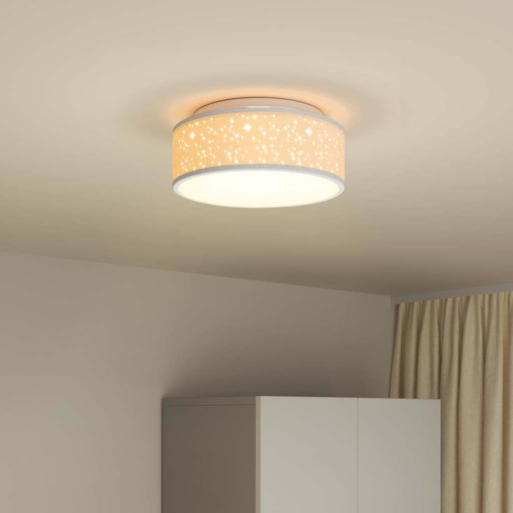 Deckenlampe Grau 30 x 13.5 cm Stoff