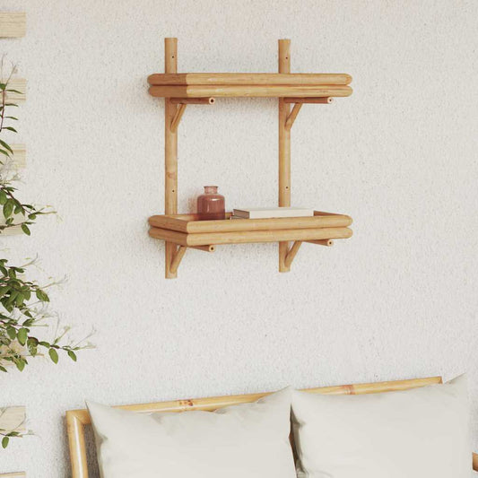 Wandregal mit Regal Wandmontiert Braun 45 x 26 x 60 cm Bambus