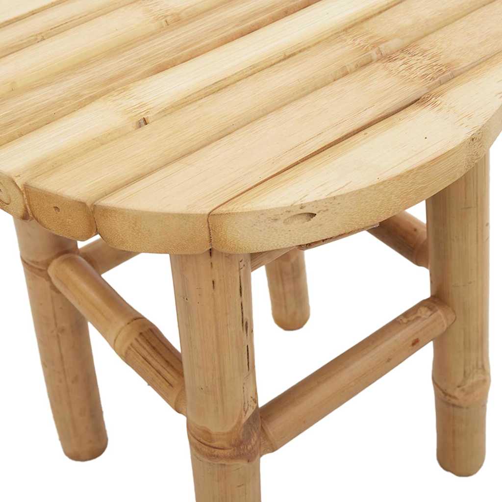 Niedriger Hocker Rund Ø30x36 cm aus Bambus