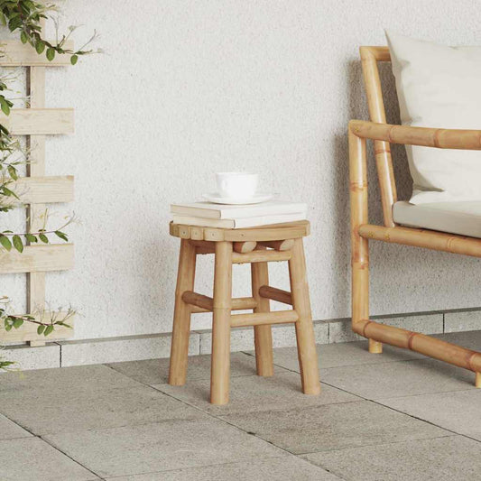 Niedriger Hocker Rund Ø30x36 cm aus Bambus