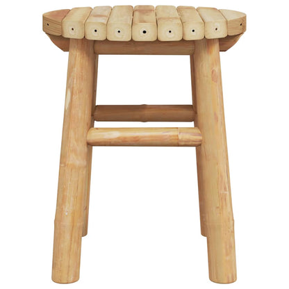 Niedriger Hocker Rund Ø30x36 cm aus Bambus
